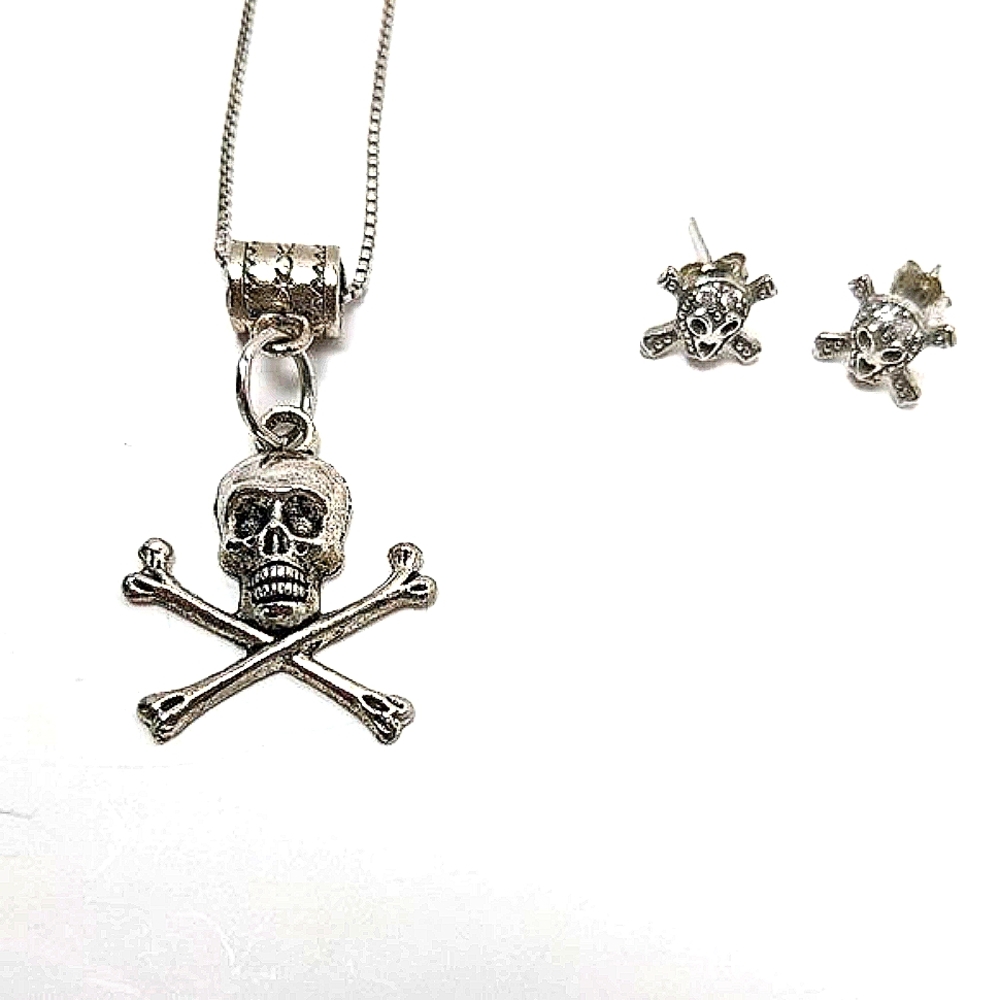 Skull jewelry set - Gasparilla, pirates, Halloween ready